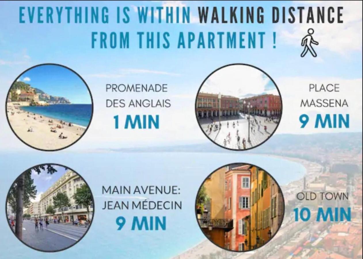 Stunning Flat By The Beach, Carre D'Or-Negresco Nice Luaran gambar